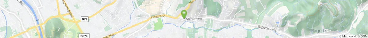Map representation of the location for Casa Medica Apotheke in 8047 Graz